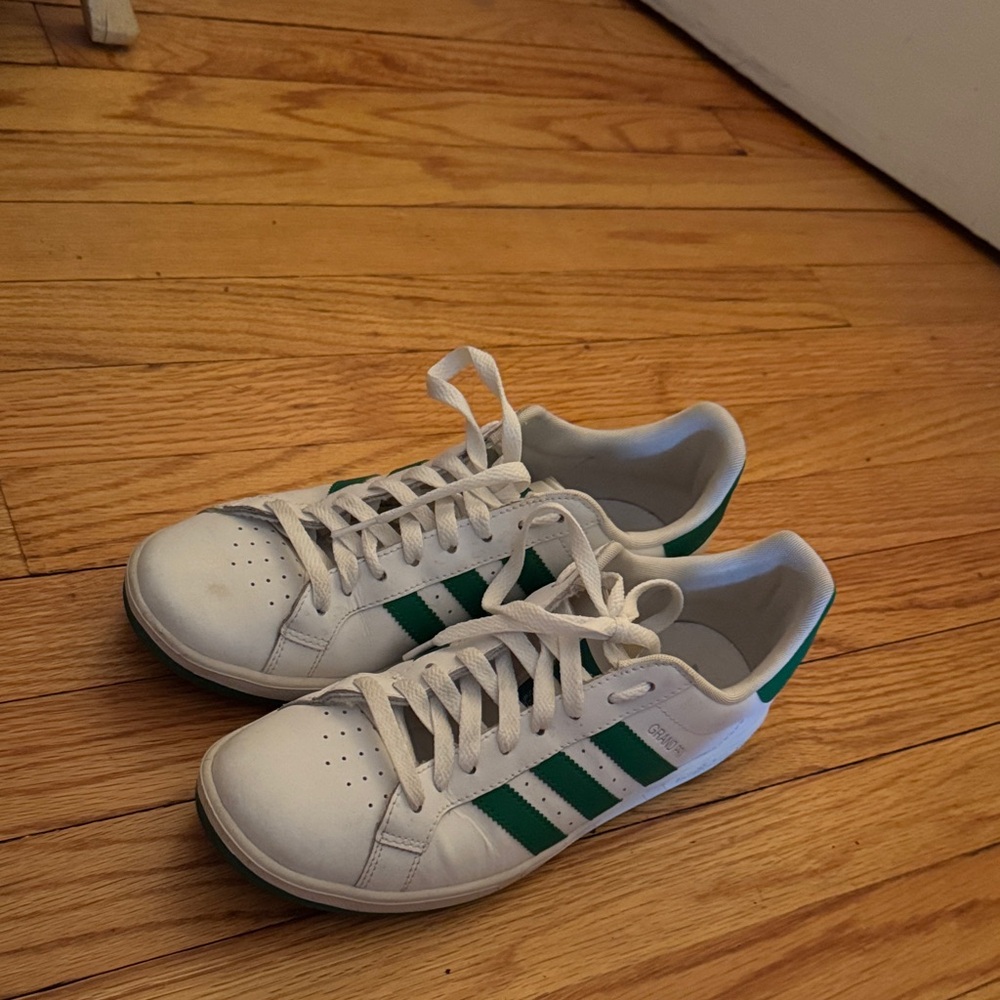 Adidas Classic White and Green Sneakers